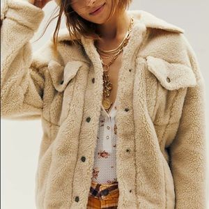 Free People Sherpa Trucker Jacket. Oversized. Like new!